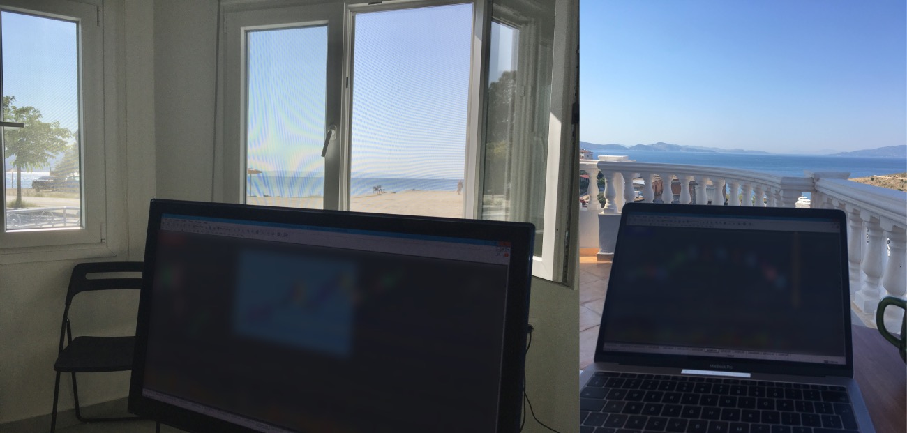 Trading from beautiful seaside locations in Europe